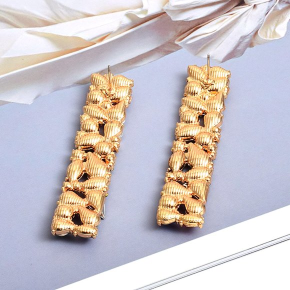 Rectangle Colorful Diamond Full Crystals Earring for Women, P1030 - Picture 6 of 6